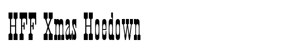 HFF Xmas Hoedown font preview